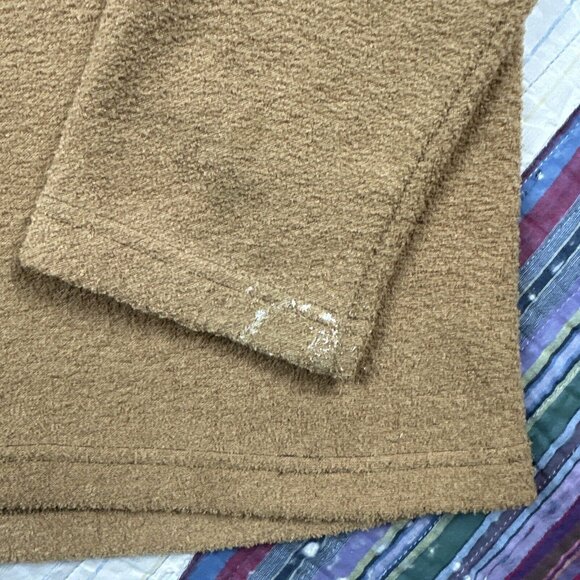 Prana Light Brown 1/4 Zip Fleece Pullover Gorcore Hiking Camping Mens Large - Picture 4 of 10